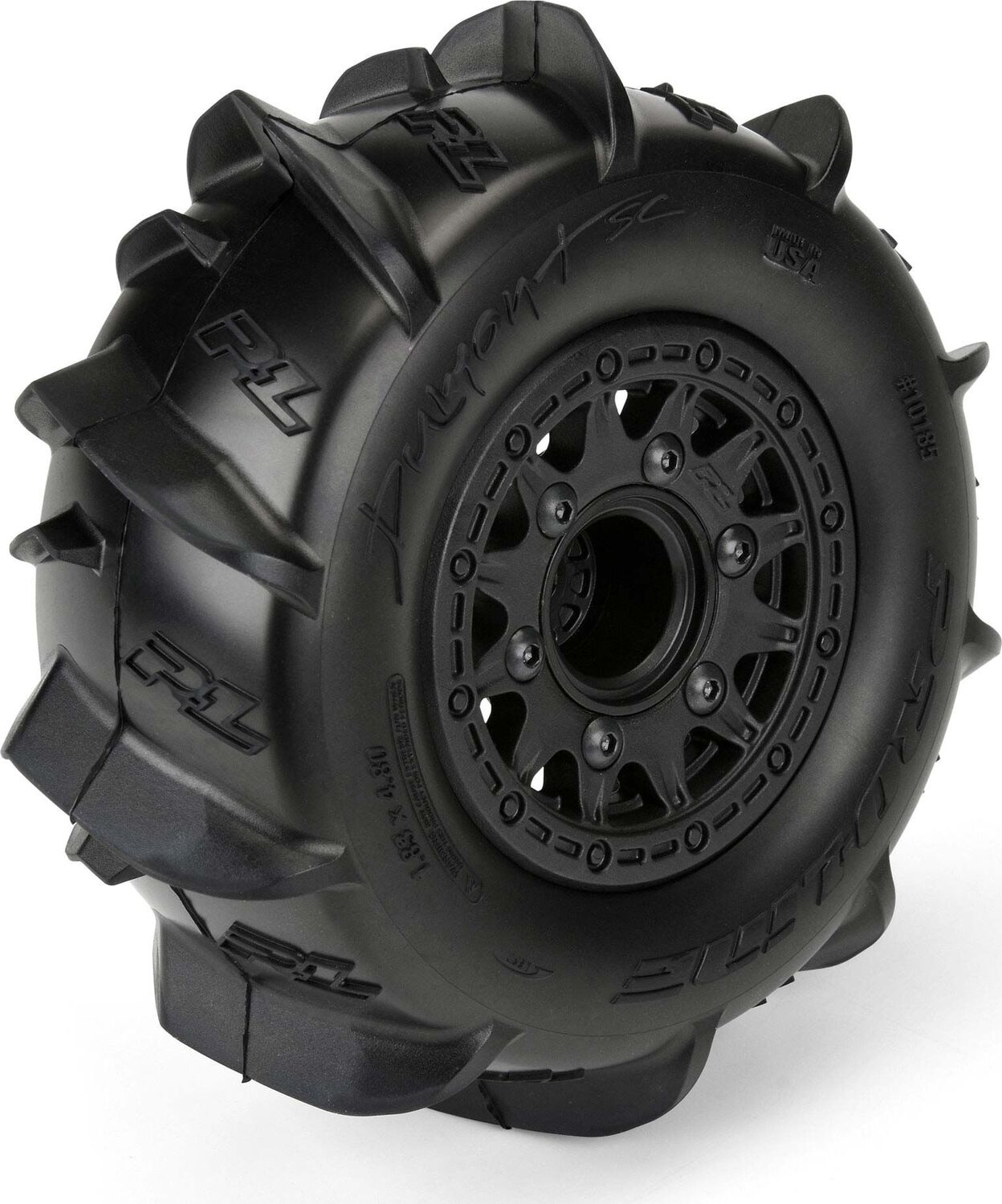 1/10 Dumont Front/Rear 2.2"/3.0" SC Mounted 12mm Black Raid (2)